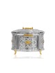 Boîte Etrog en argent sterling avec décoration en or 14 carats, cadeaux Tu B'Av, I
