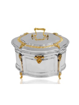 Sterling Silver Jewelry and Etrog Box with 14K Gol , Tu B'Av Gifts , I
