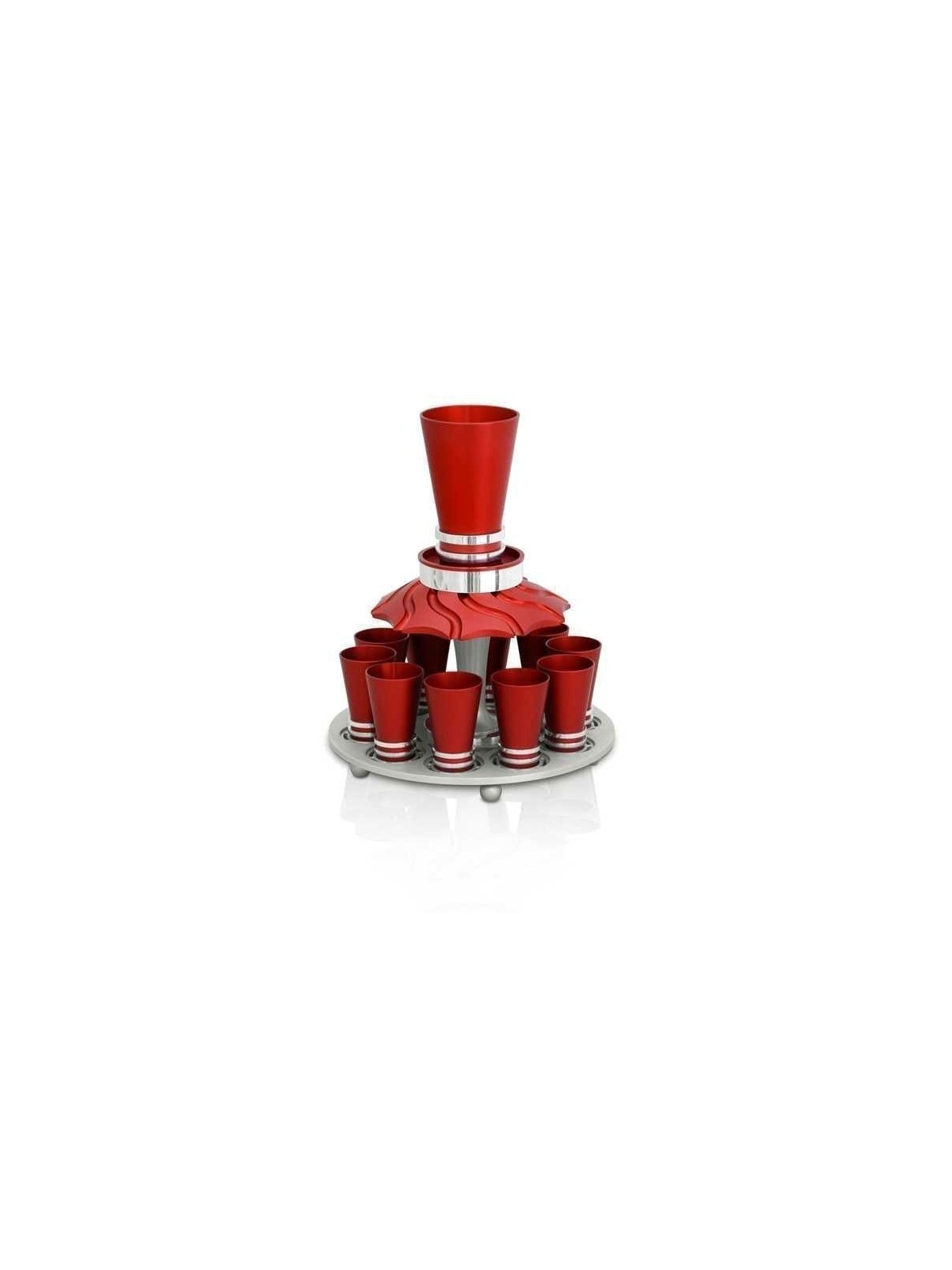 One of a Kind Wine Fountain Colorful Aluminum Set , Kiddush Fountains