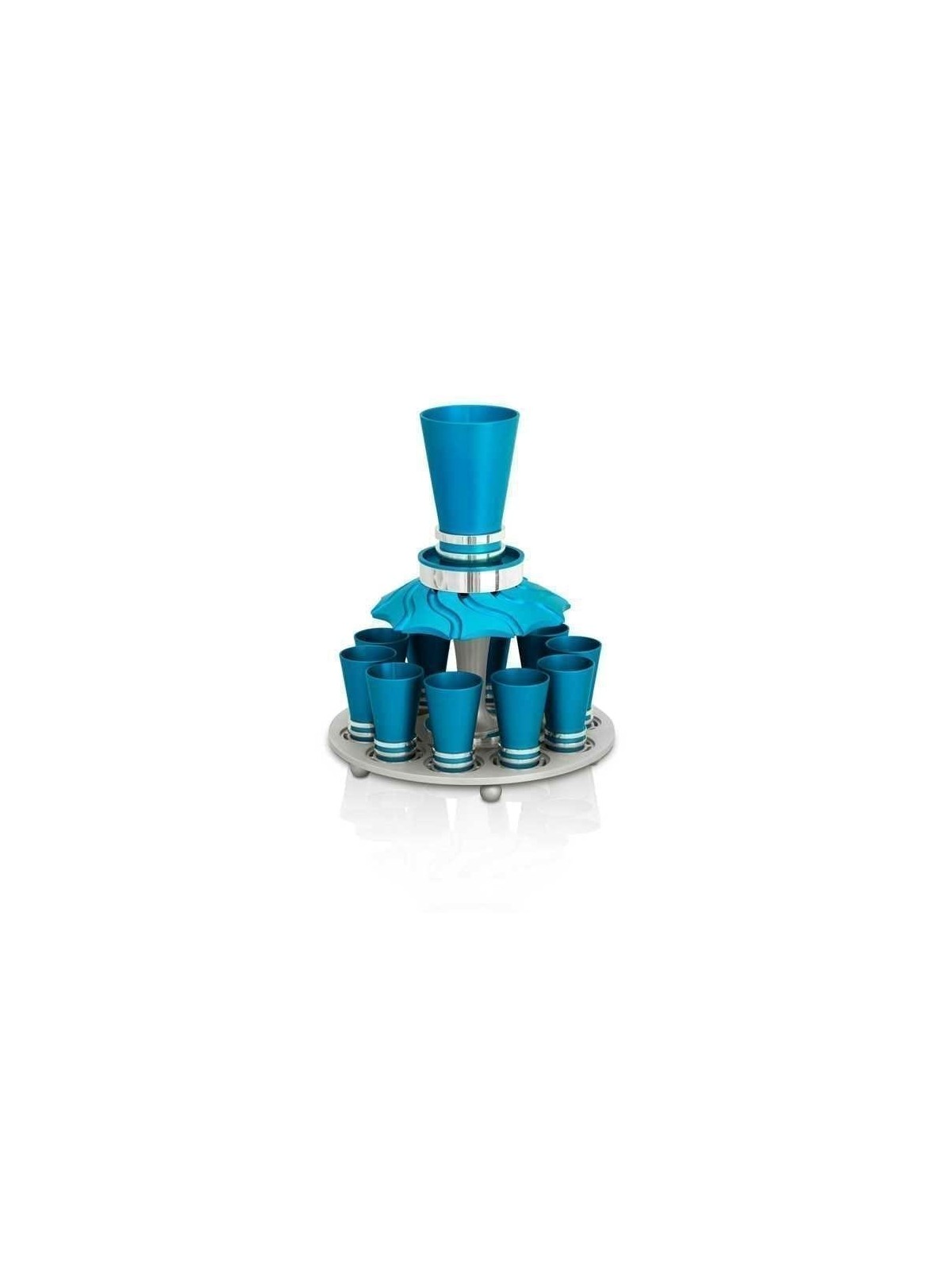 One of a Kind Wine Fountain Colorful Aluminum Set , Kiddush Fountains