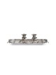Bougeoirs à fleurs en argent sterling avec améthyste, argent sterling C