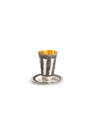 Kiddush d'argent en filigrane yéménite traditionnel, cadeaux de Pâque, Israël