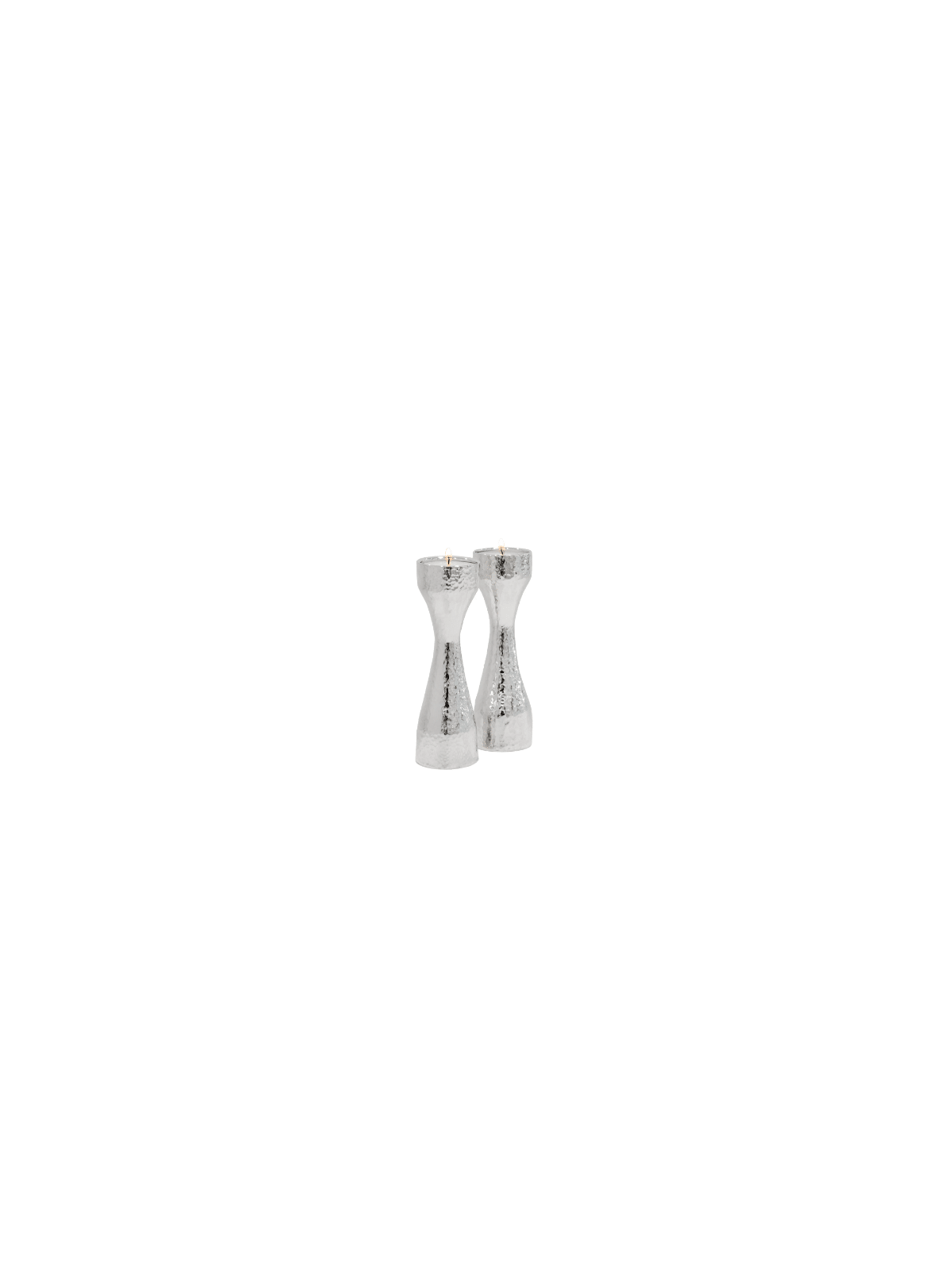 Bougeoirs en argent sterling martelé qui s’adaptent à Te, argent sterling C