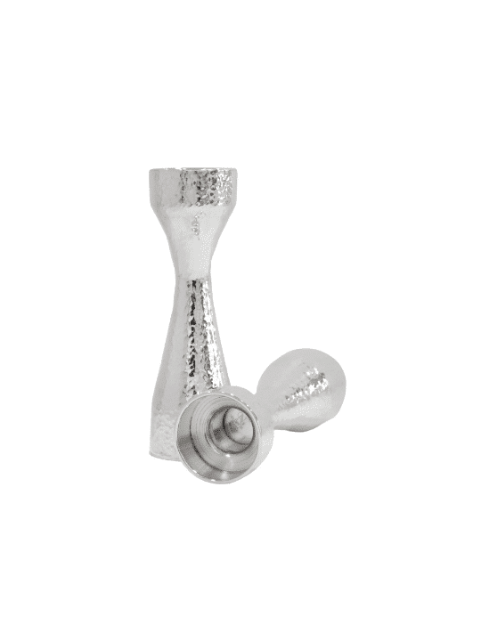 Bougeoirs en argent sterling martelé qui s’adaptent à Te, argent sterling C