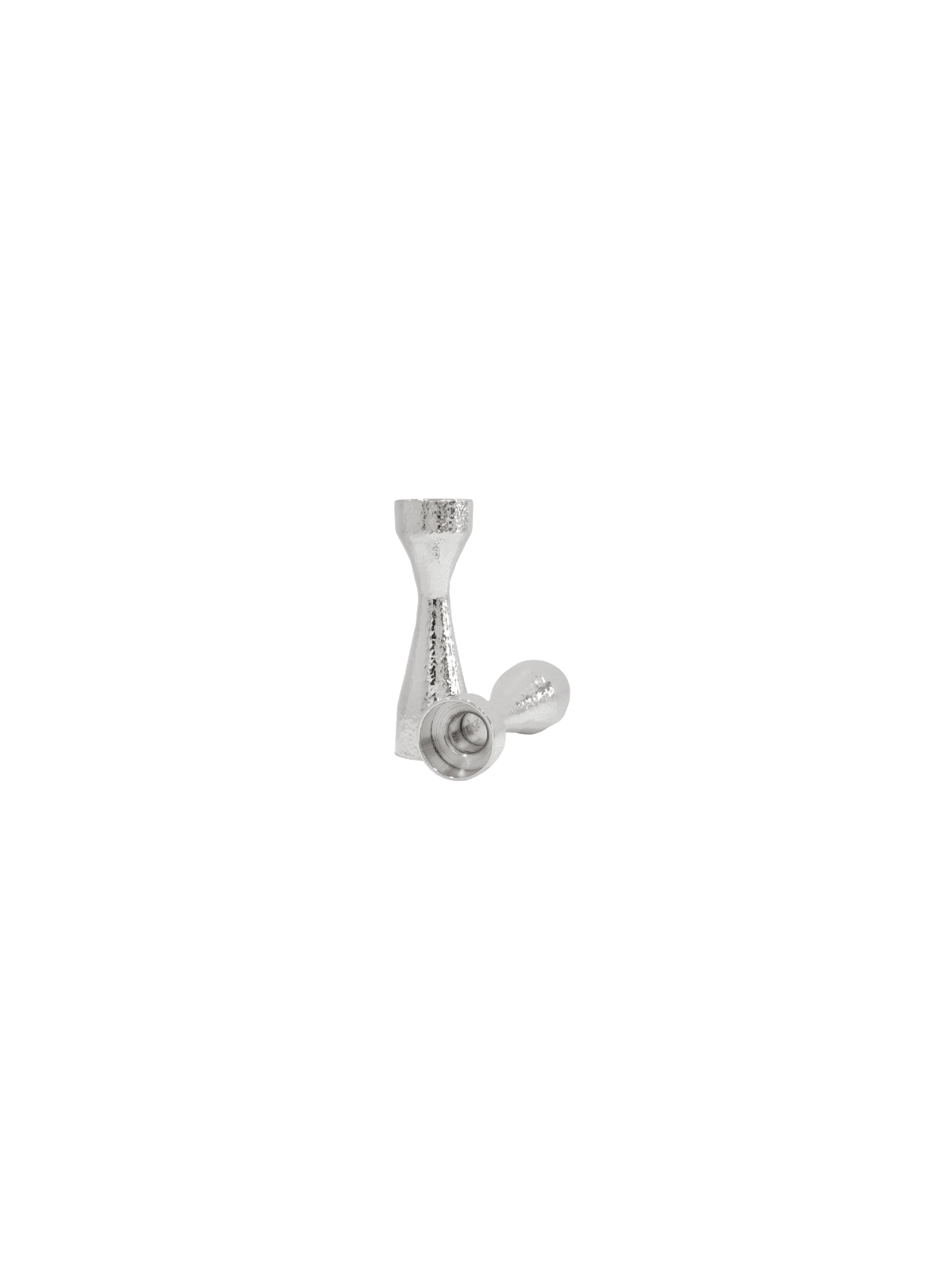 Bougeoirs en argent sterling martelé qui s’adaptent à Te, argent sterling C