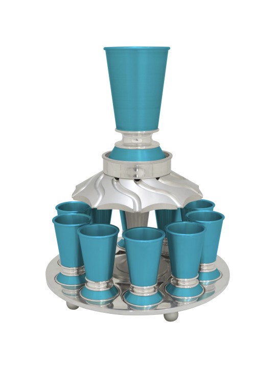 Fontaine à vin cadeau de Pâque juive 10 tasses, fontaines de Kiddouch, Israël