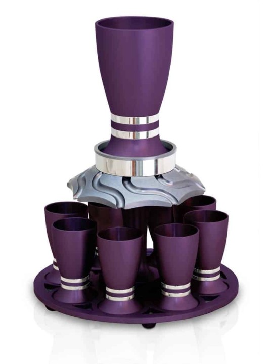 Ensemble de fontaines à vin en aluminium, tasses en forme d'œuf, fontaines de Kiddouch, Israël