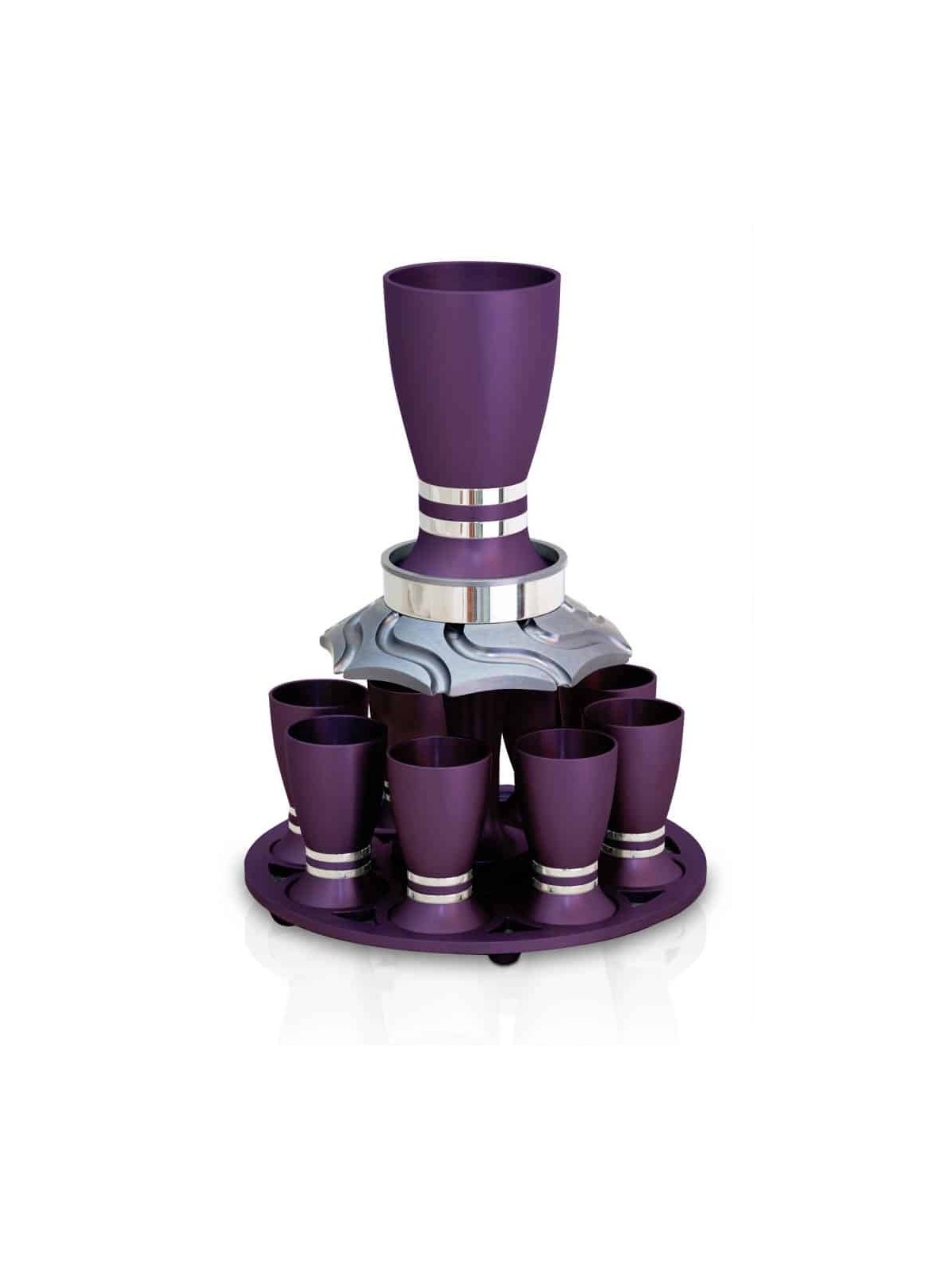 Ensemble de fontaines à vin en aluminium, tasses en forme d'œuf, fontaines de Kiddouch, Israël