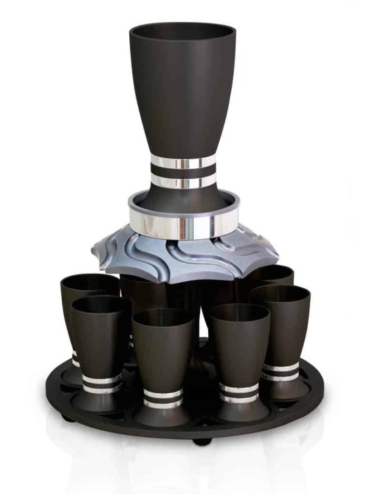 Ensemble de fontaines à vin en aluminium, tasses en forme d'œuf, fontaines de Kiddouch, Israël