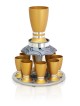 Ensemble de fontaines à vin en aluminium, tasses en forme d'œuf, fontaines de Kiddouch, Israël