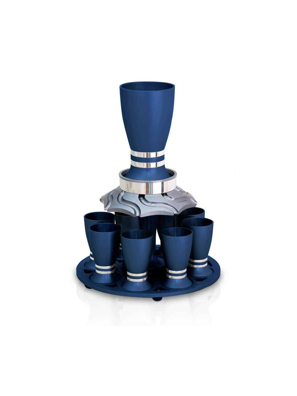 Ensemble de fontaines à vin en aluminium, tasses en forme d'œuf, fontaines de Kiddouch, Israël