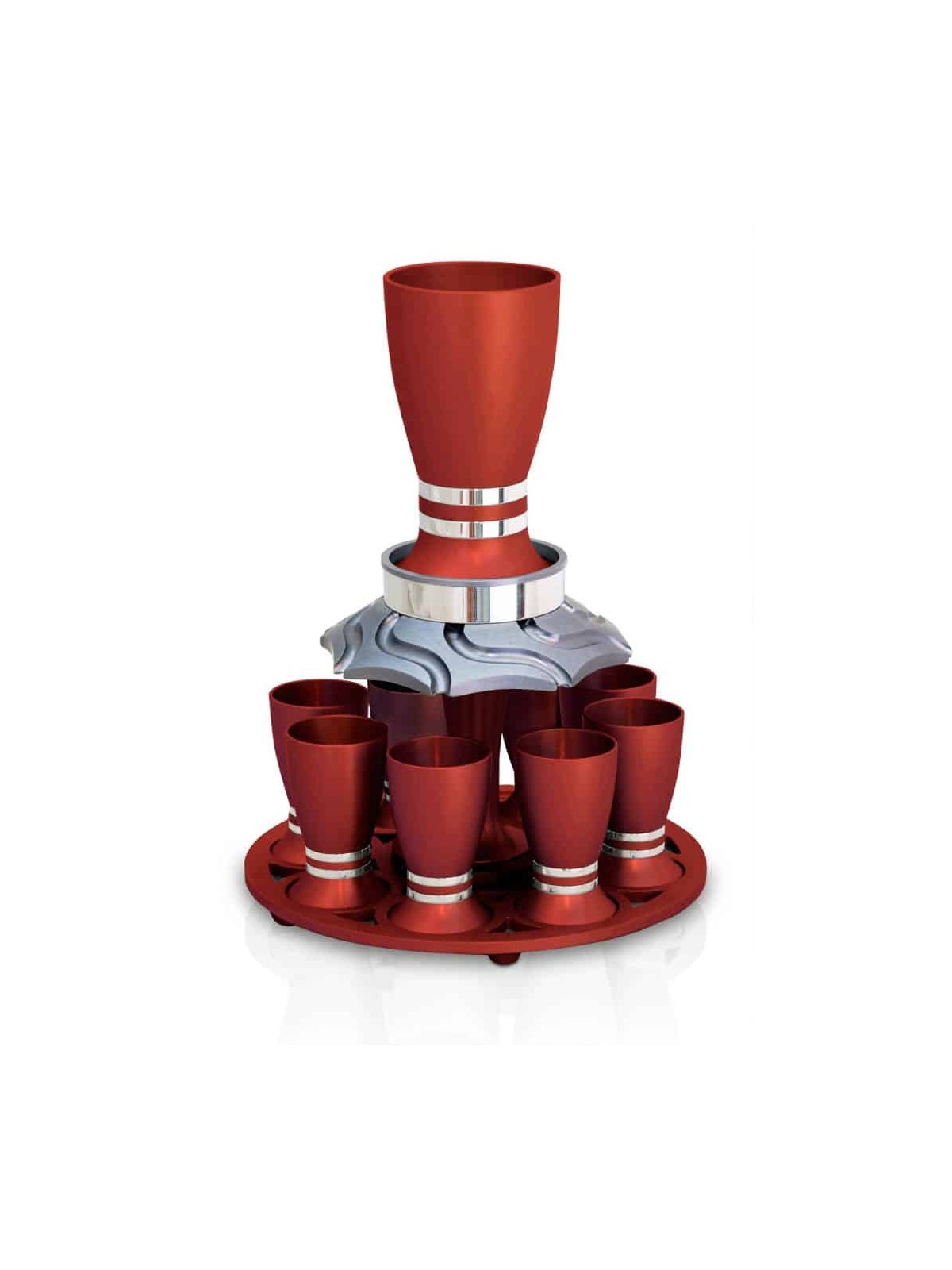 Ensemble de fontaines à vin en aluminium, tasses en forme d'œuf, fontaines de Kiddouch, Israël