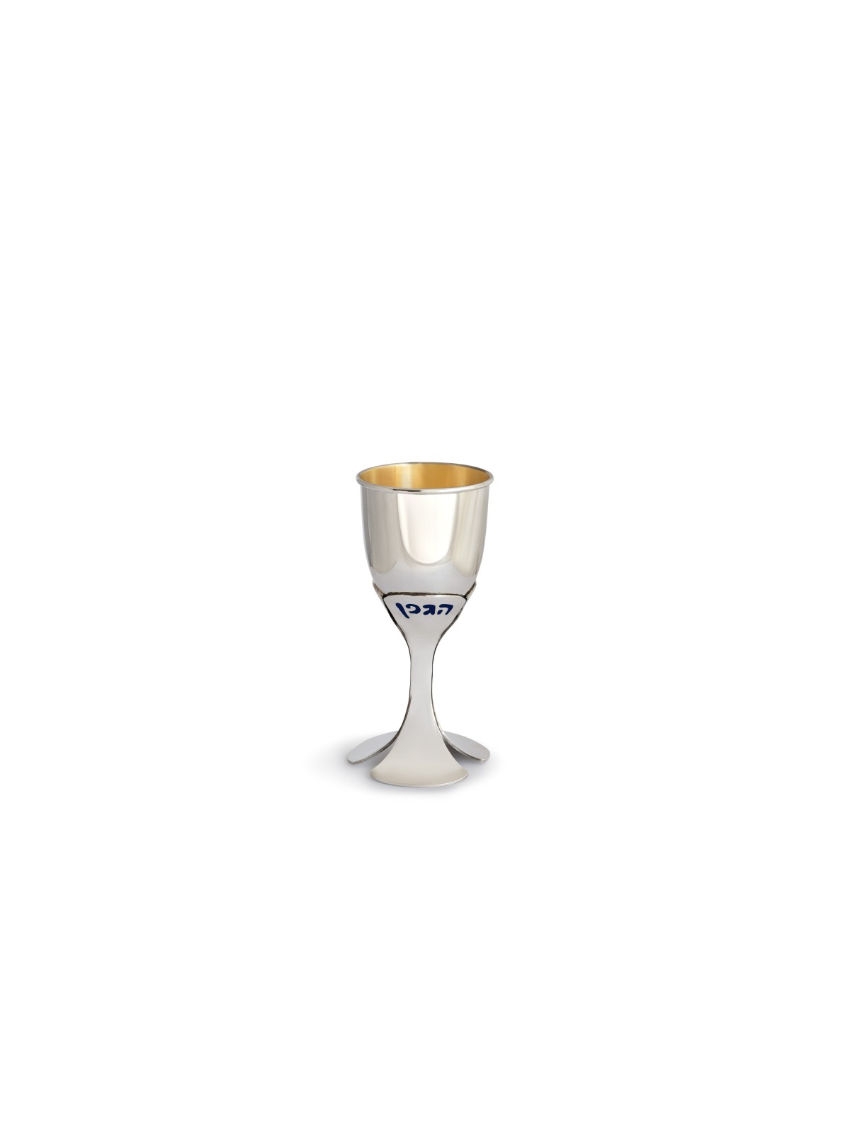 Modern Flower-Shaped Kiddush Cup with Colorful Ble , Modern Kiddush Cu
