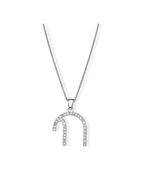Grand design incurvé moderne en or blanc 14 carats avec diamant Ch, cadeaux Tu B'Av, I