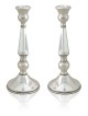 Antique Inspired Candlesticks with Filigree Rim , Sterling Silver Cand