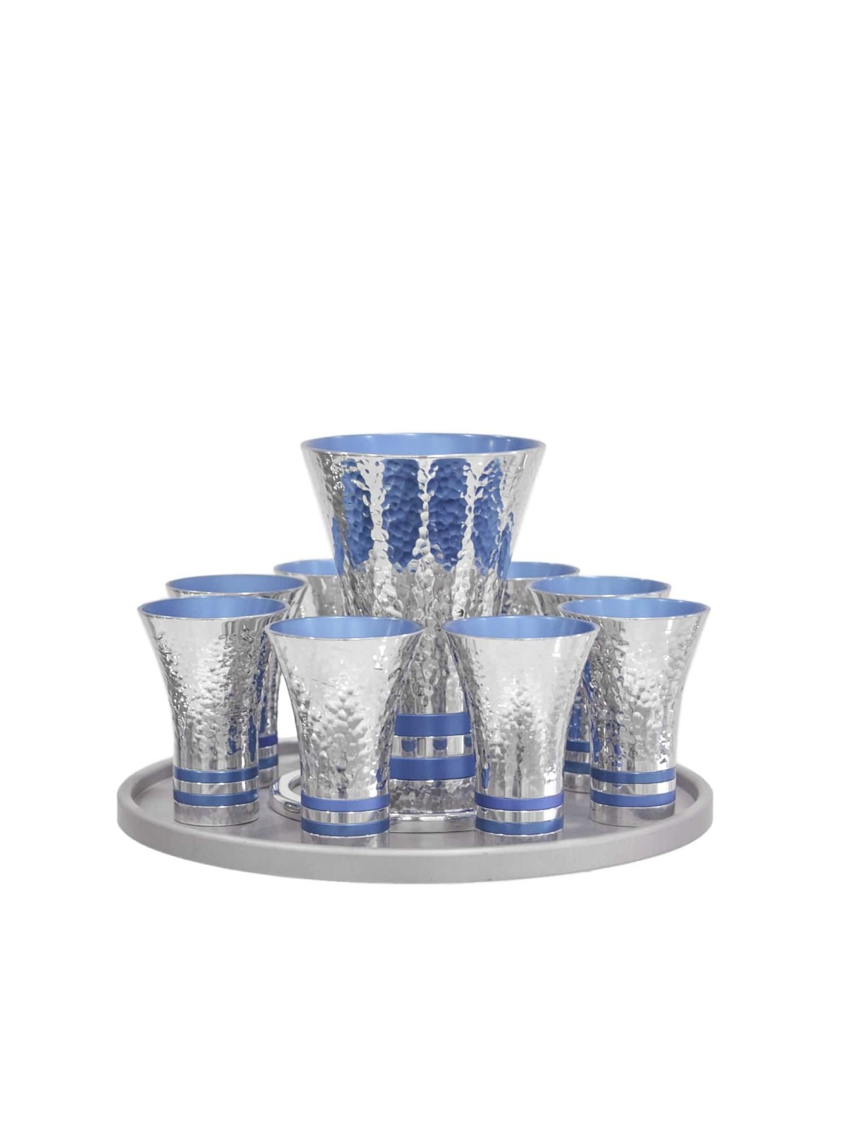 סט משקאות חריפים מאלומיניום 6 או 8 , מתנות חתונה יהודיות , ישראלי J