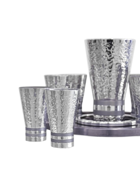 Liqueur de finition martelée classique 6/8 ensemble, cadeaux de mariage juifs, Isr