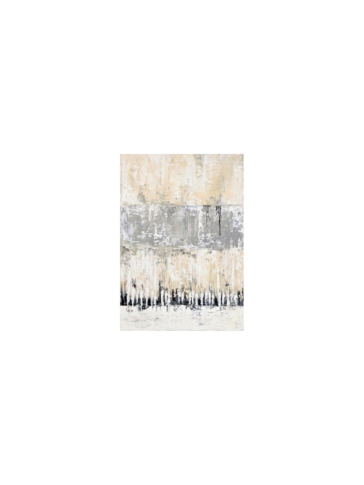 Peinture abstraite pastel originale du W occidental, abstrait juif A