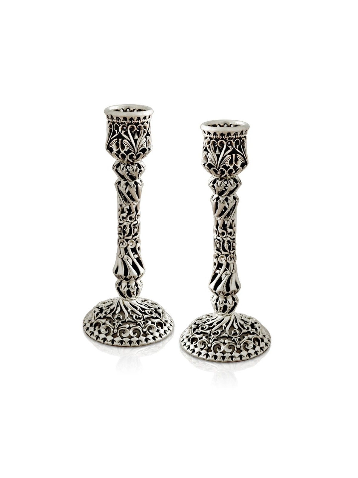 Sterling Silver Traditional Filigree Sabbath Candl , Passover Gifts ,