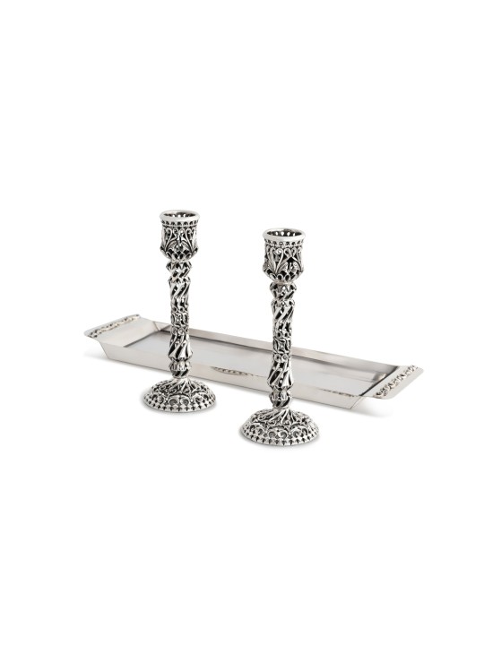Bougie de sabbat traditionnelle en filigrane en argent sterling, cadeaux de Pâque,