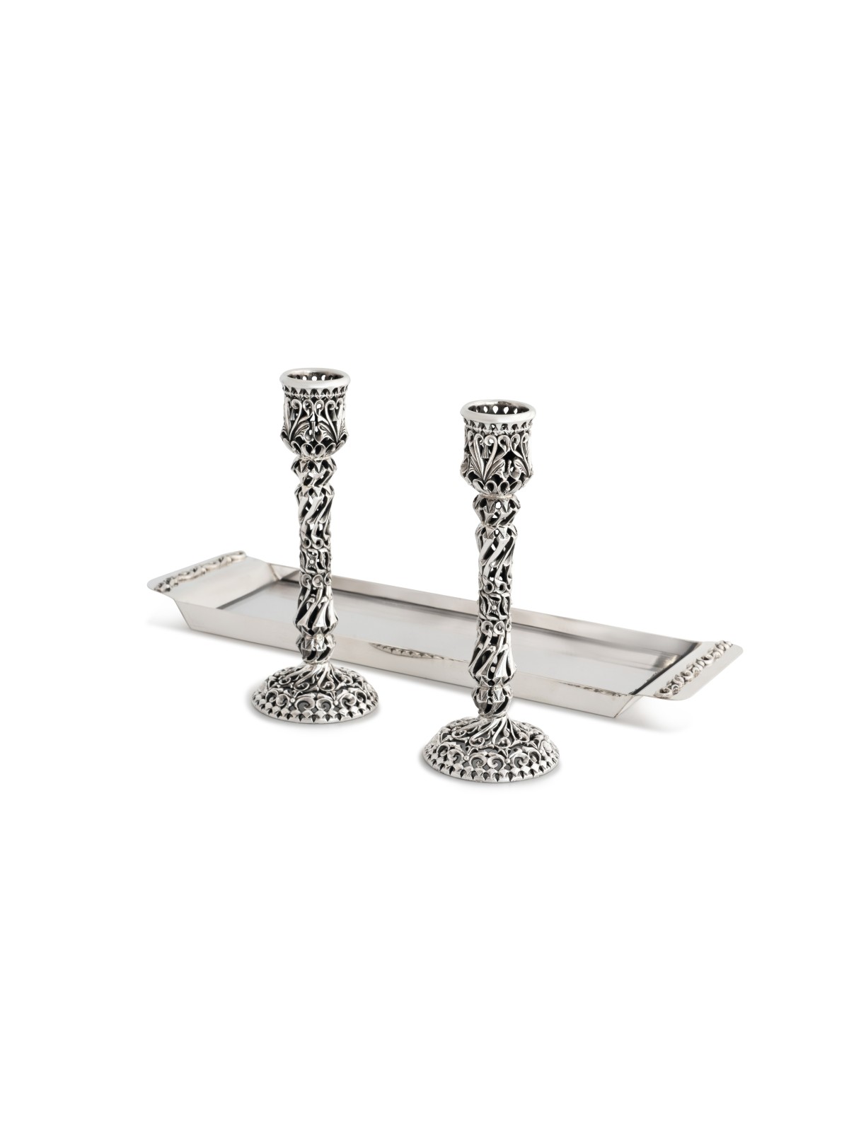 Sterling Silver Traditional Filigree Sabbath Candl , Passover Gifts ,
