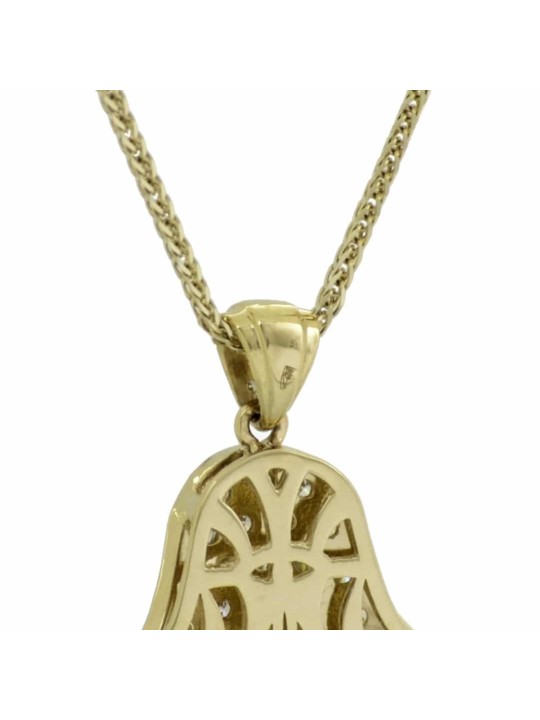 Collier Hamsa en or blanc avec diamants brillants, cadeaux Tu B'Av, Israël
