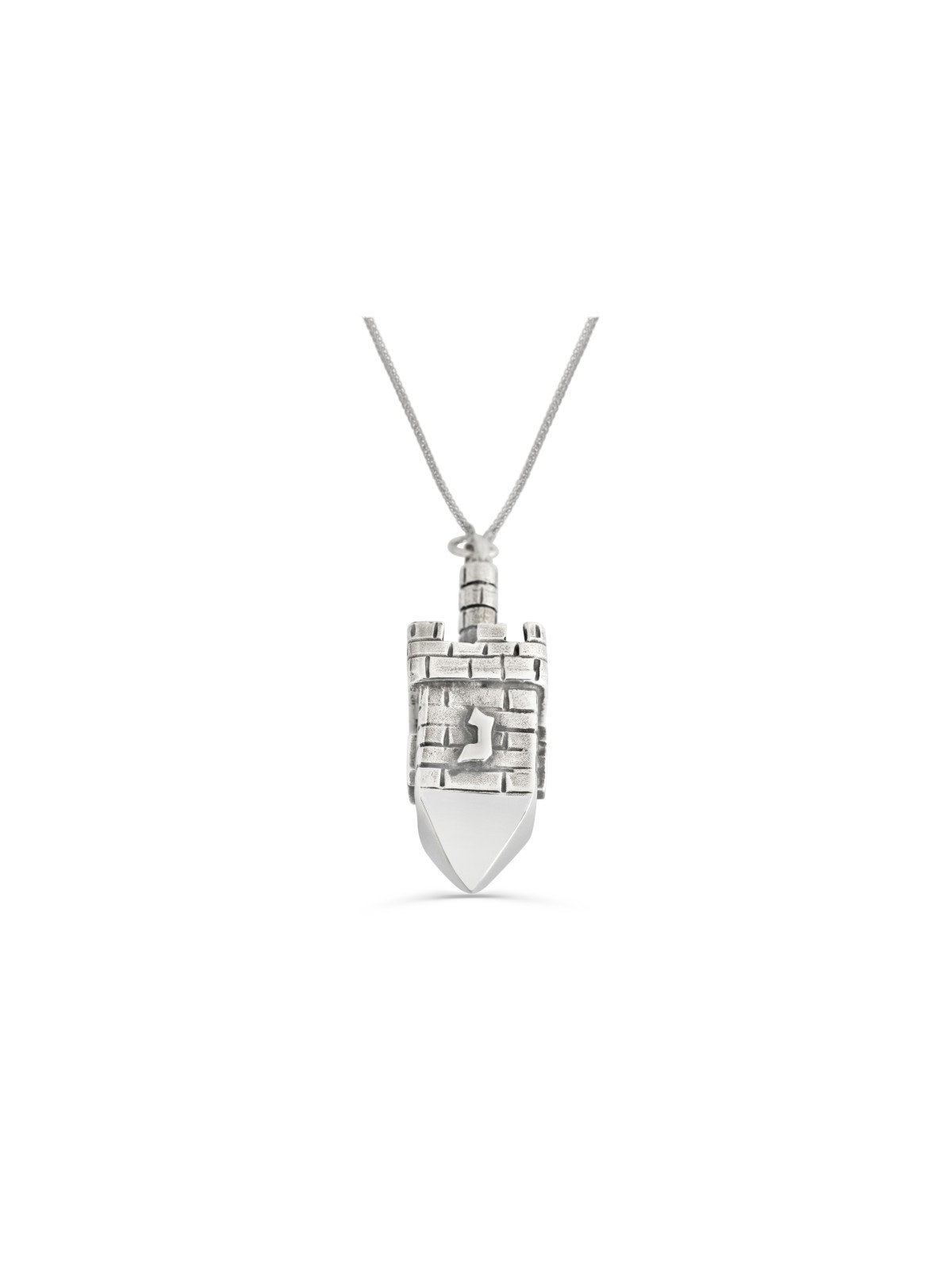 Grand et lourd collier Dreidel en or jaune 14 carats, cadeaux de mariage juifs