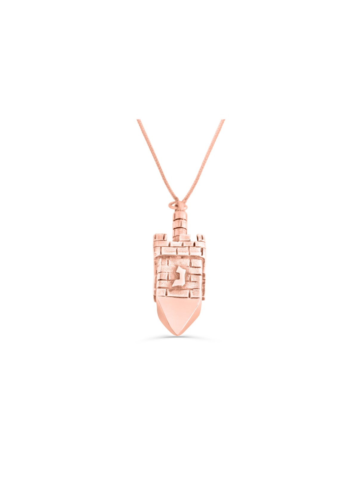 Big and Heavy 14K Yellow Gold Dreidel Necklace , Jewish Wedding Gifts