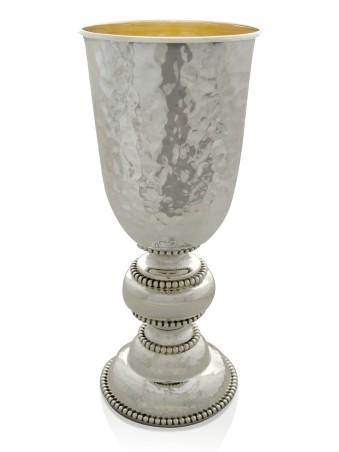 Grand ensemble Eliyahu en argent sterling martelé avec Be , cadeaux de Pâque ,