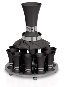 Ensemble de fontaine à vin avec 10 mini tasses et bénédiction, fontaines de Kiddouch, I