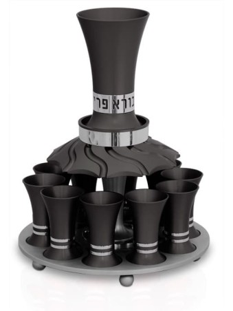 Ensemble de fontaine à vin avec 10 mini tasses et bénédiction, fontaines de Kiddouch, I