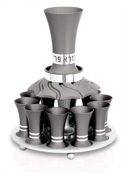 Ensemble de fontaine à vin avec 10 mini tasses et bénédiction, fontaines de Kiddouch, I