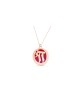 Collier Chai en or émail coloré, cadeaux Tu B'Av, Judaica israélien