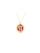 Collier Chai en or émail coloré, cadeaux Tu B'Av, Judaica israélien