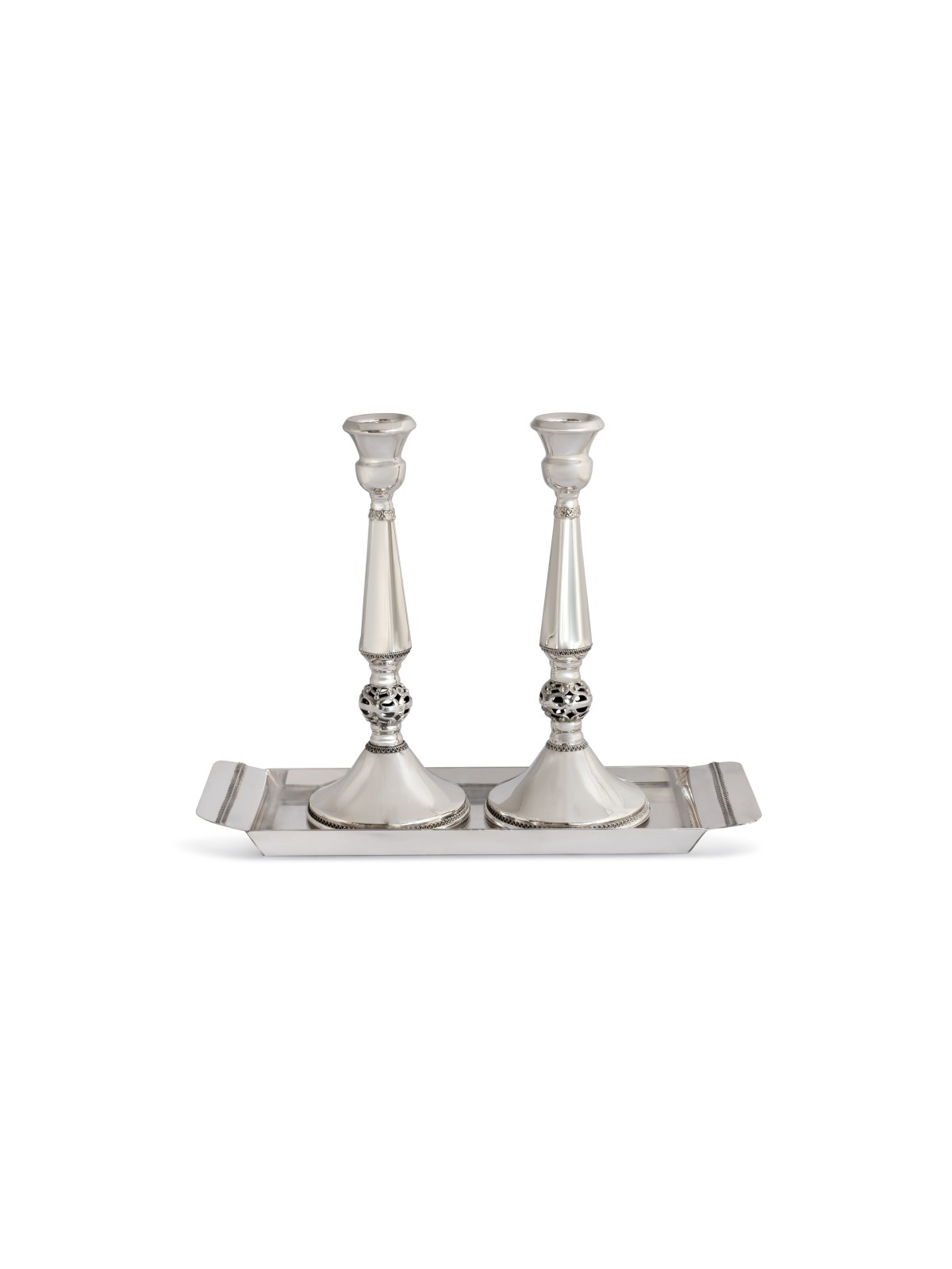 Vintage Large Sterling Silver Filigree Candlestick , Passover Gifts ,
