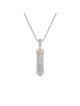 Pendentif rouleau de Torah en or jaune 14 carats avec Di blanc, cadeaux Tu B'Av, I