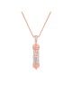 Gold Mezuzah Pendant with Glistening Diamonds , Tu B'Av Gifts , Israel