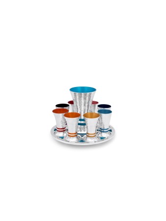 Ensemble de liqueurs en aluminium anodisé martelé avec fontaines personnalisées et de Kiddouch