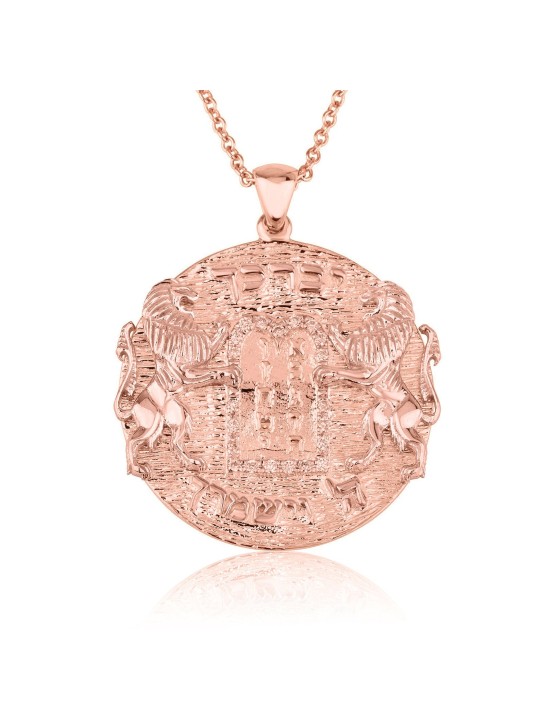 Collier spécial des dix commandements en or jaune 14 carats, ajoutez une chaîne 14 carats, est