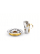 Laiton doré bicolore contemporain et argent sterling, cadeaux de Pâque,