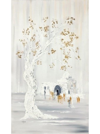 Modern Original Painting of Rachel's Tomb , Tu B'Av Gifts , Israeli Ju