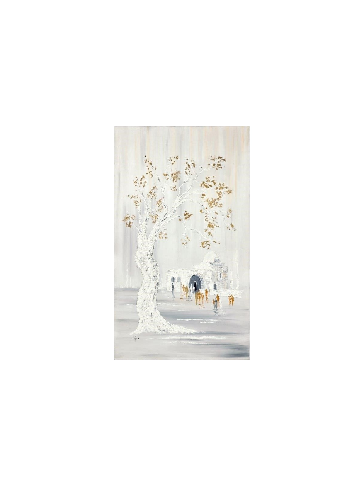 Peinture originale moderne du tombeau de Rachel, cadeaux Tu B'Av, Ju israélien