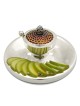 Ensemble de miel de ruche d'abeille argentée avec émail, cadeaux Tu B'Av, judaïque israélien