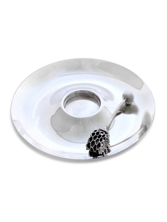 Sterling Silver Orange & Red Honeycomb Dish , Tu B'Av Gifts , Israeli