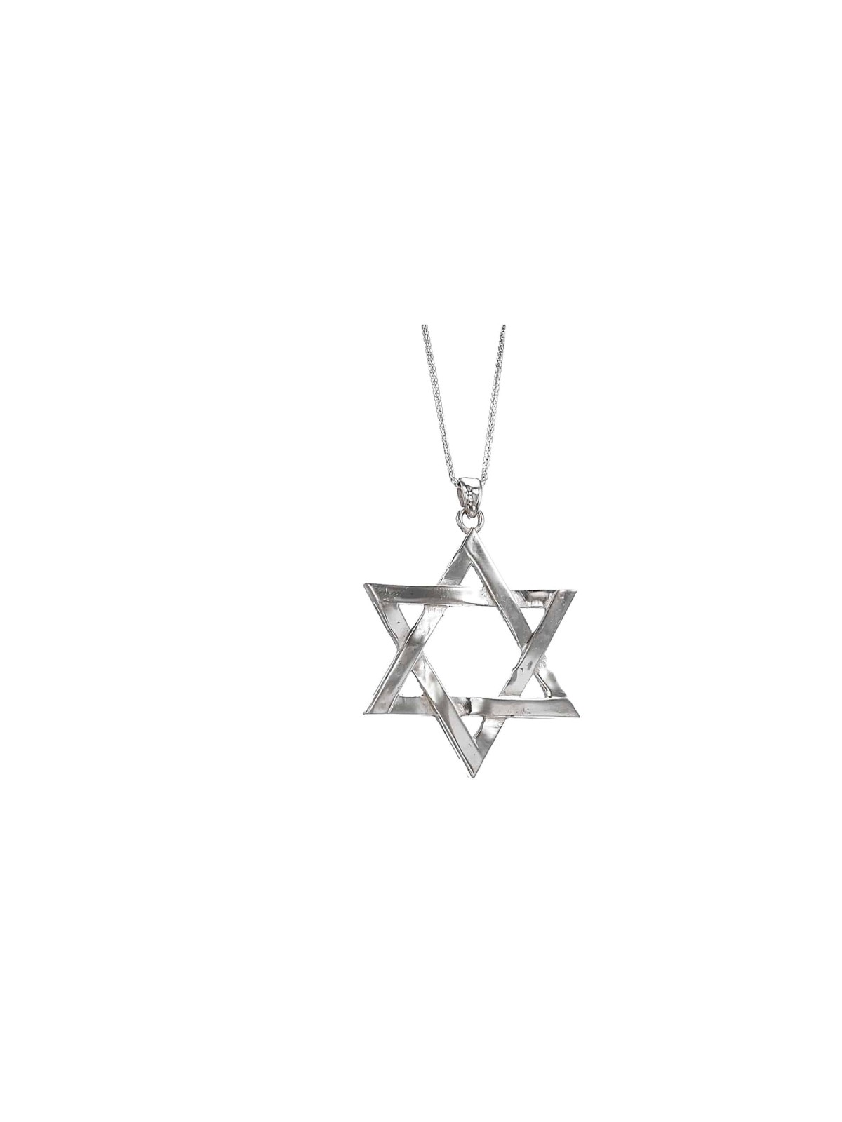 Étoile de David classique extra large en or blanc 14 carats p , Cadeaux Tu B'Av , I
