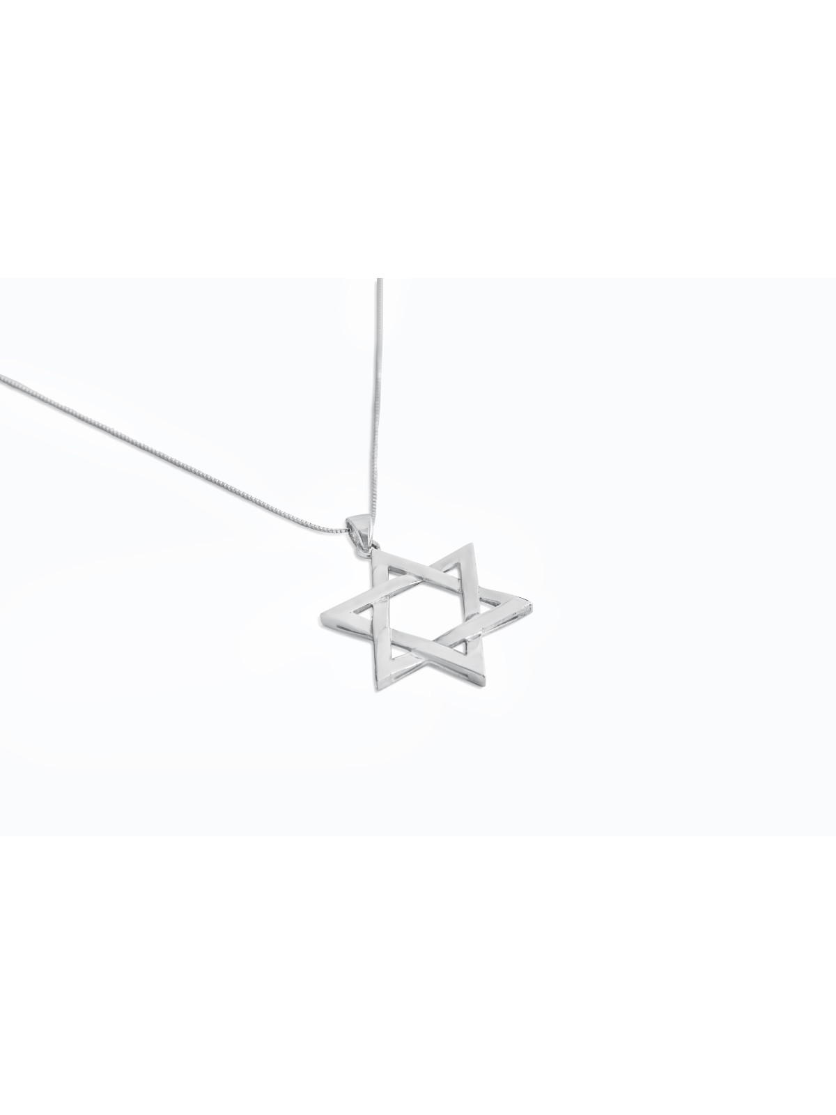 Étoile de David classique extra large en or blanc 14 carats p , Cadeaux Tu B'Av , I