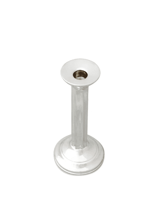 Large Sabbath Candlesticks and Tray , Sterling Silver Candlesticks , I