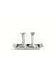 Grands chandeliers et plateau de sabbat, chandeliers en argent sterling, I