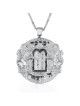 Collier Dix Commandements en Or 14K avec Diam Noir, Bijoux de Jérusalem