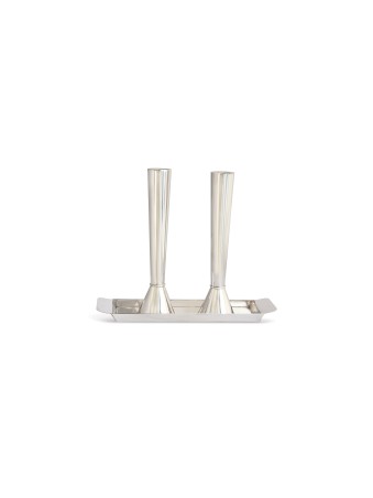 Candlesti de Shabbat en argent sterling moderne et simple, chandelier moderne